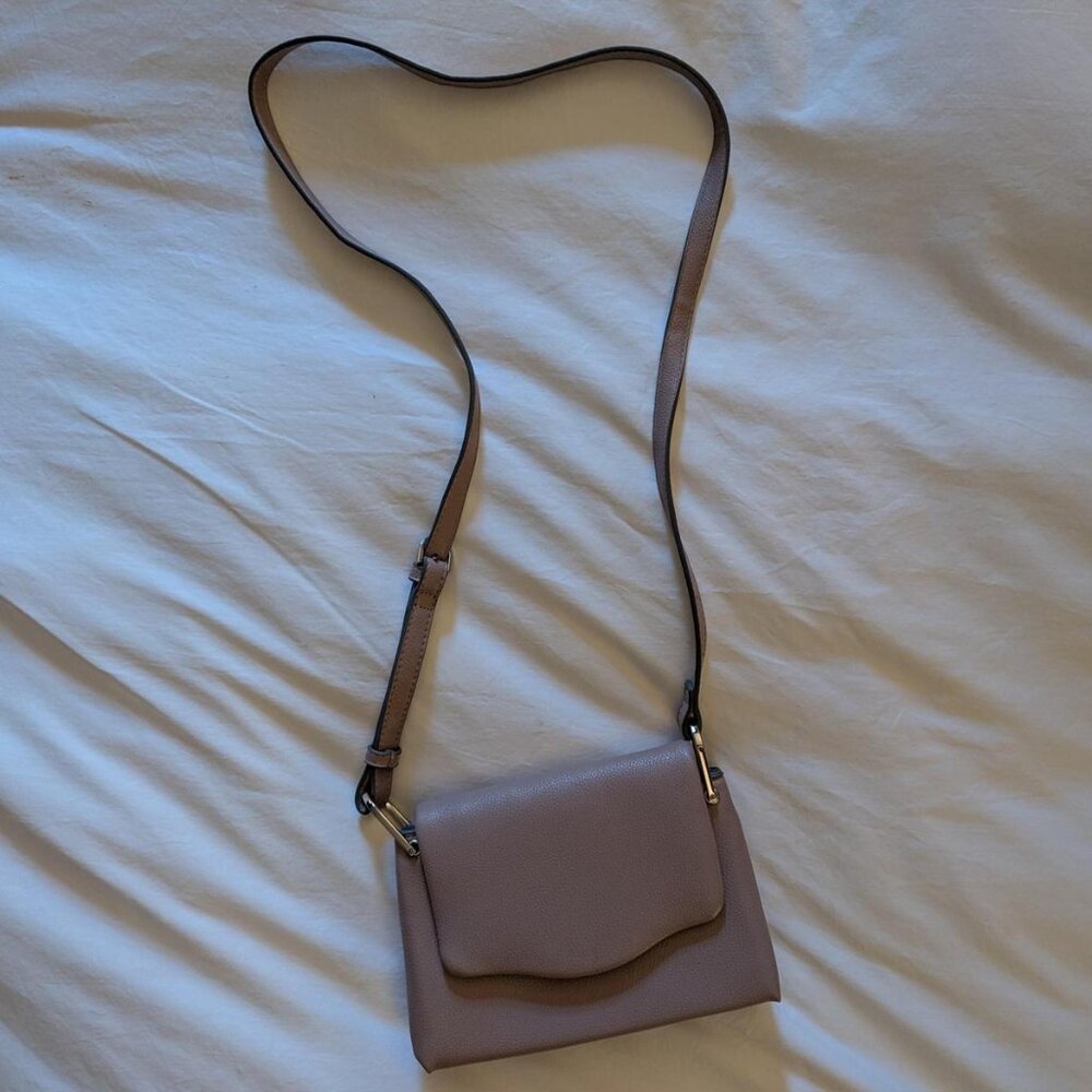 Purple and Blue Adjustable Crossbody Bag with Magnetic Latch